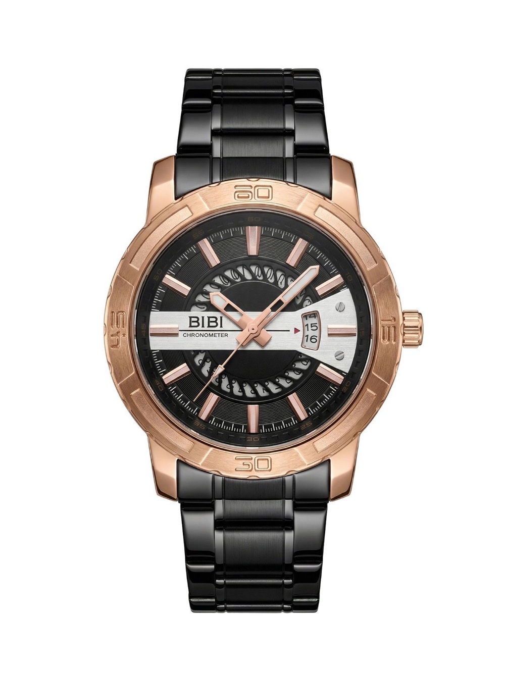 BiBi Rose Gold and Black Men's Chronometer Watch
